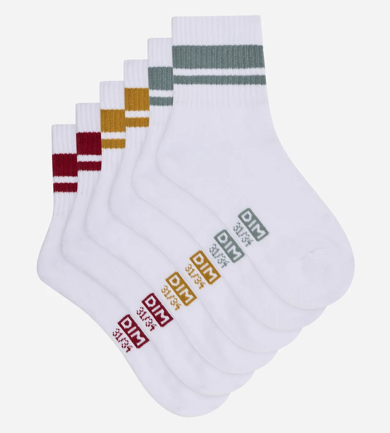 Lot de 3 chaussettes enfant unisex coton EcoDIM Sport