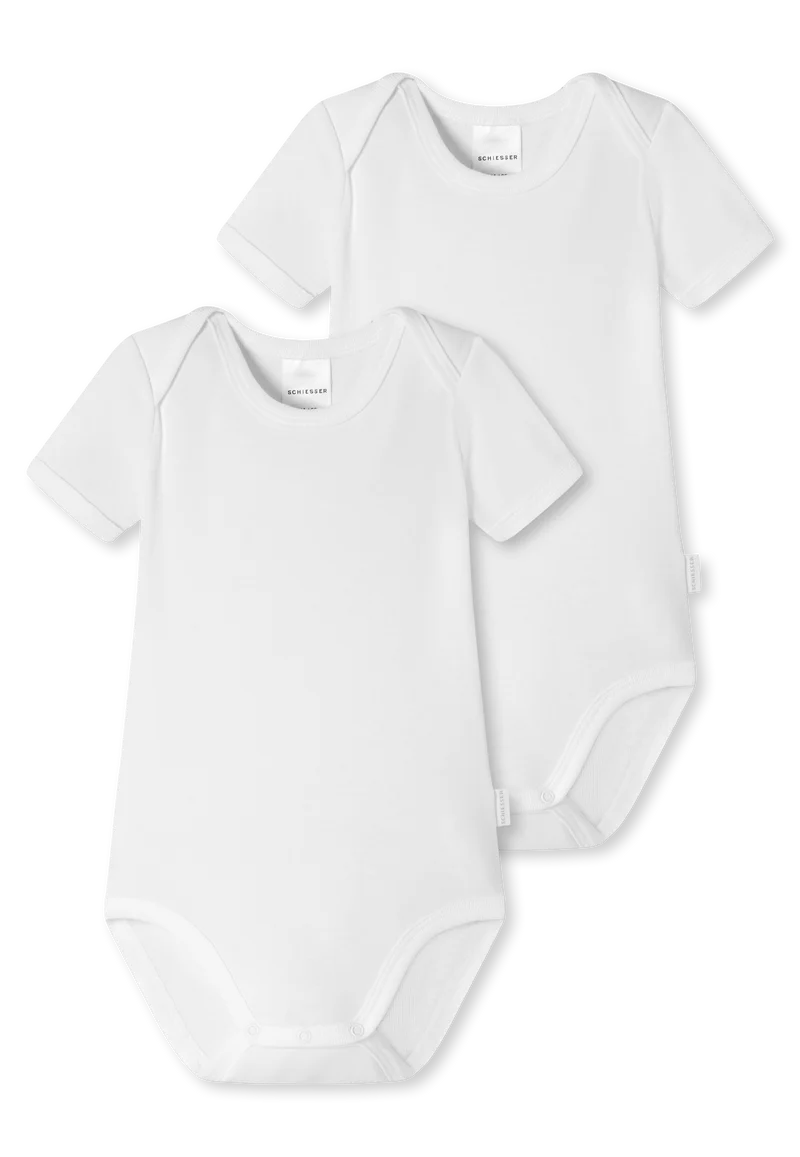 Body kurzarm Feinripp 2er-Pack Weiss - Original Classics