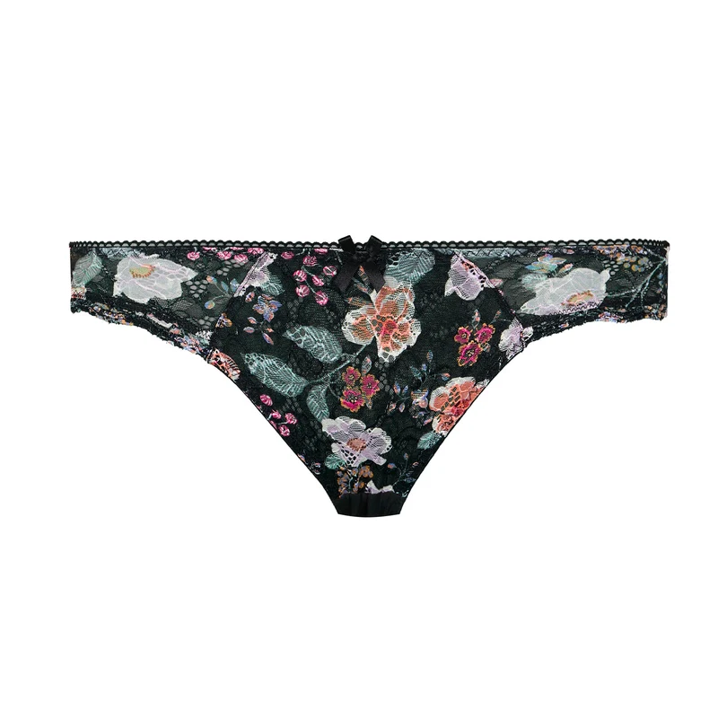 Slip noir végétal Luccia swing