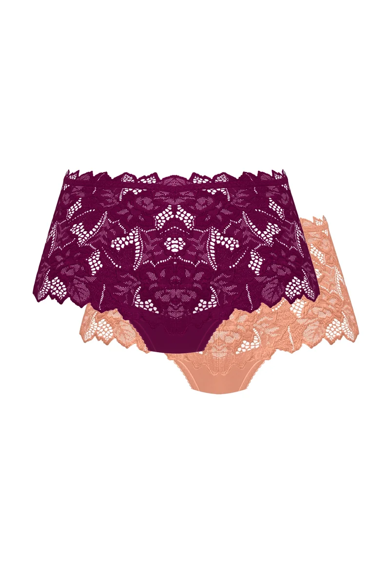 Lot de 2 culottes haute Arum Rose et Magenta Pourpre