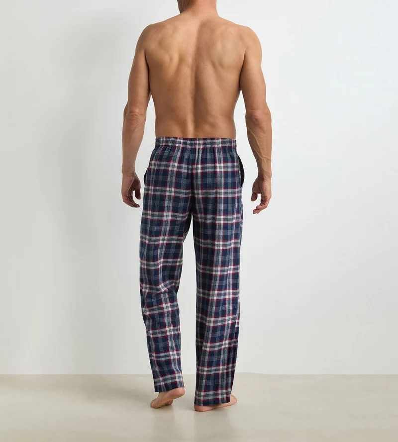 Pantalon long homme tartan bleu Dim Flannel