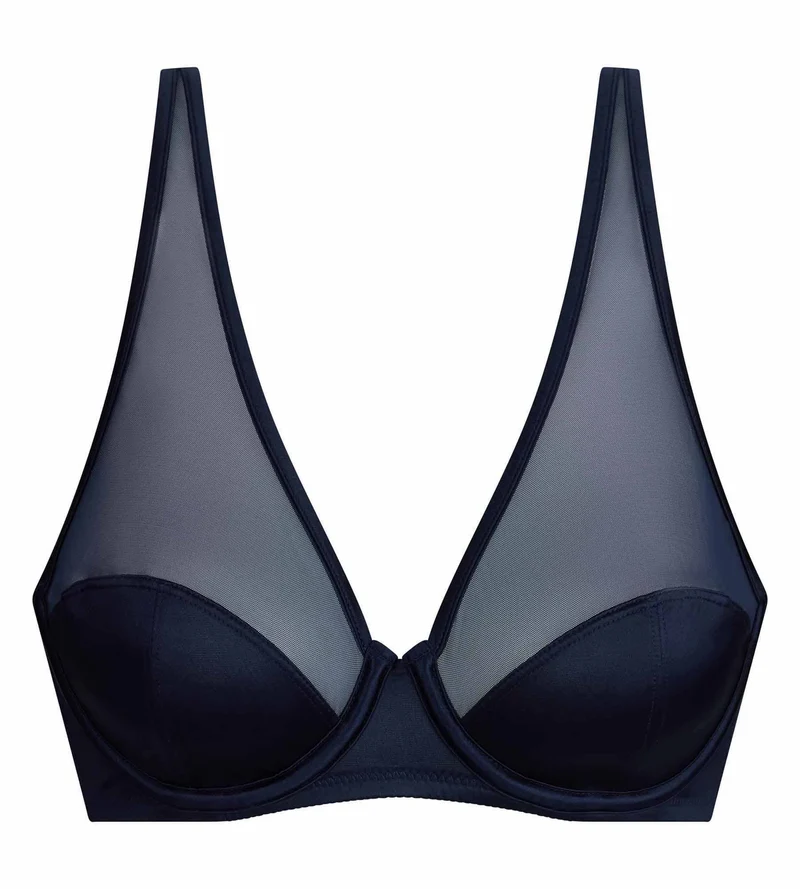 Soutien-gorge à armatures bleu foncé Dim x Ines de la Fressange