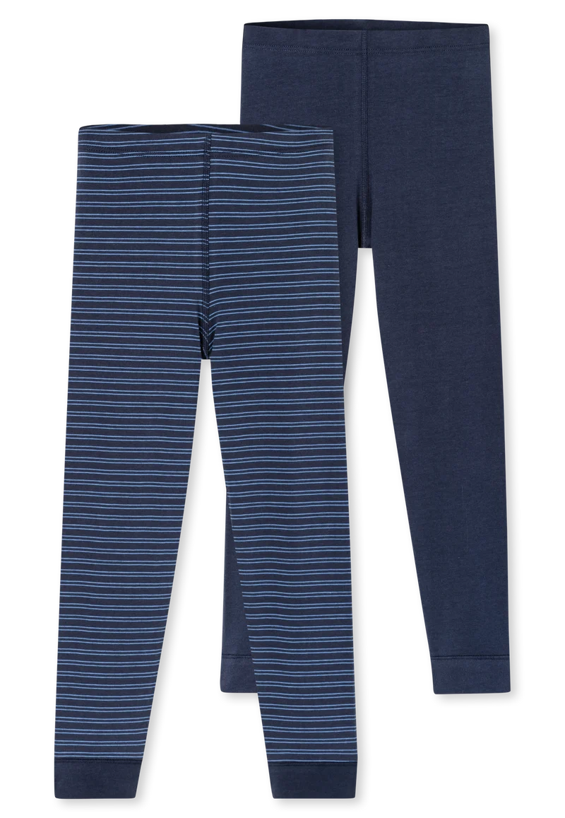 Unterhose lang 2er-Pack Blau gemustert - 95/5