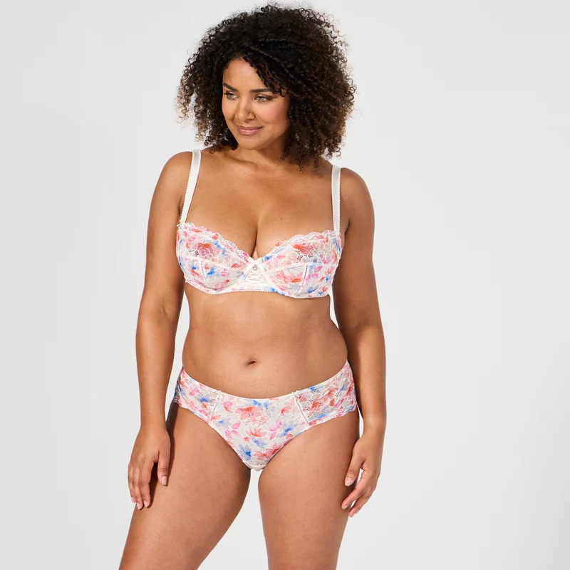Soutien-gorge emboîtant ivoire imprimé fleurs Luccia swing