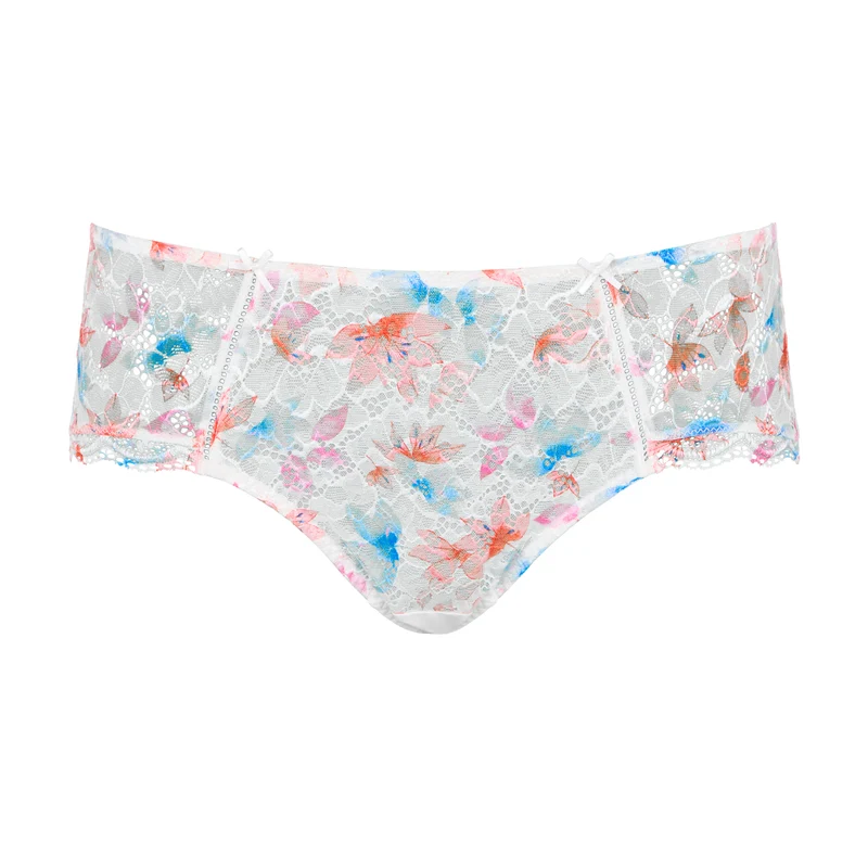 Shorty ivoire imprimé fleurs Luccia swing