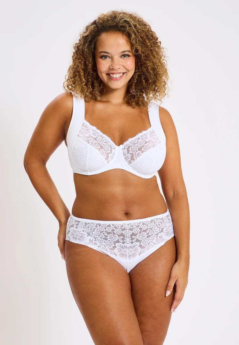 Soutien-gorge blanc en coton sans armatures