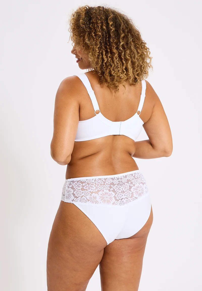 Soutien-gorge blanc en coton sans armatures