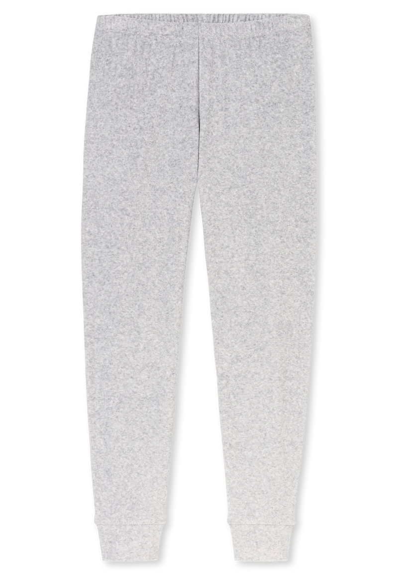 Schlafanzug Frottee mit Bündchen Grau gestreift - Casual Essentials