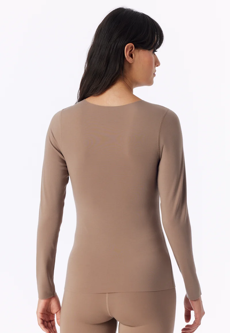 Shirt Seamless Braun - Invisible Soft Warming