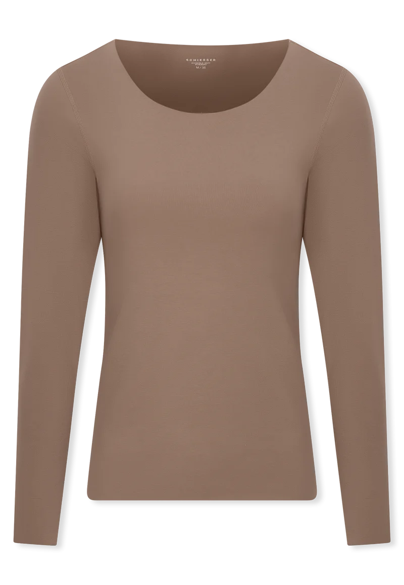 Shirt Seamless Braun - Invisible Soft Warming