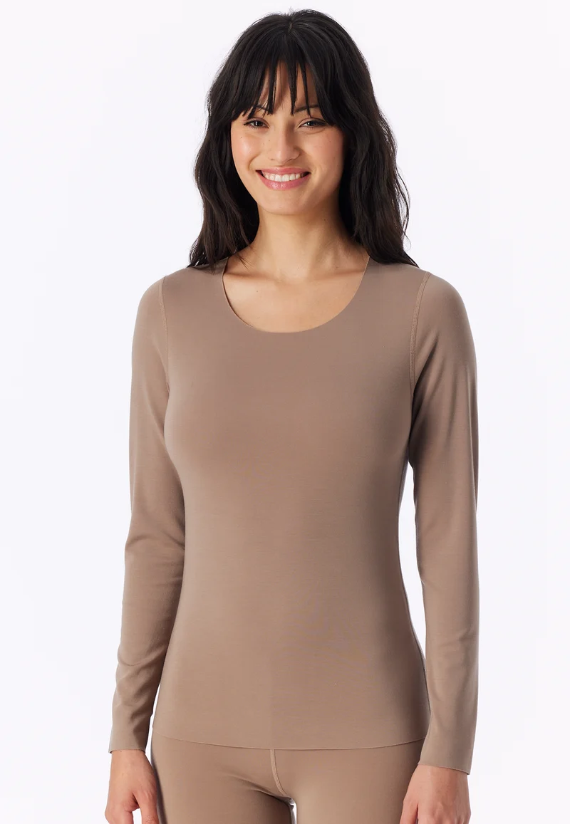 Shirt Seamless Braun - Invisible Soft Warming