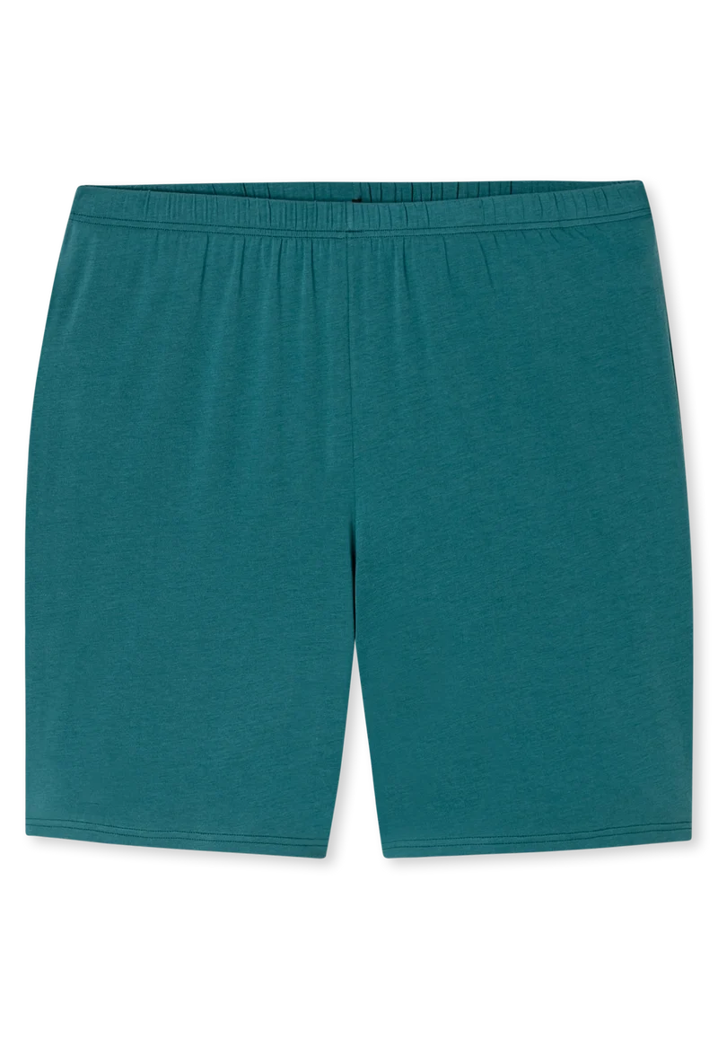 Schlafanzug kurz Petrol gestreift - Long Life Soft