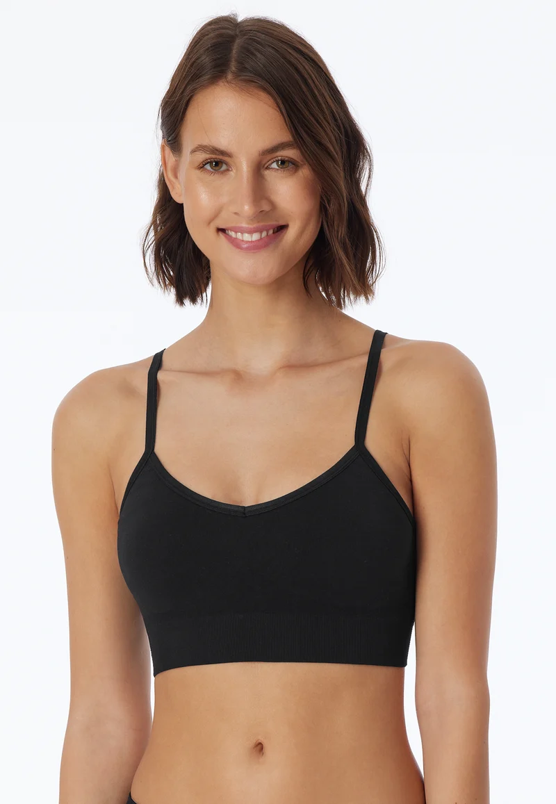 Bustier Seamless mit herausnehmbaren Pads Schwarz - Casual Seamless