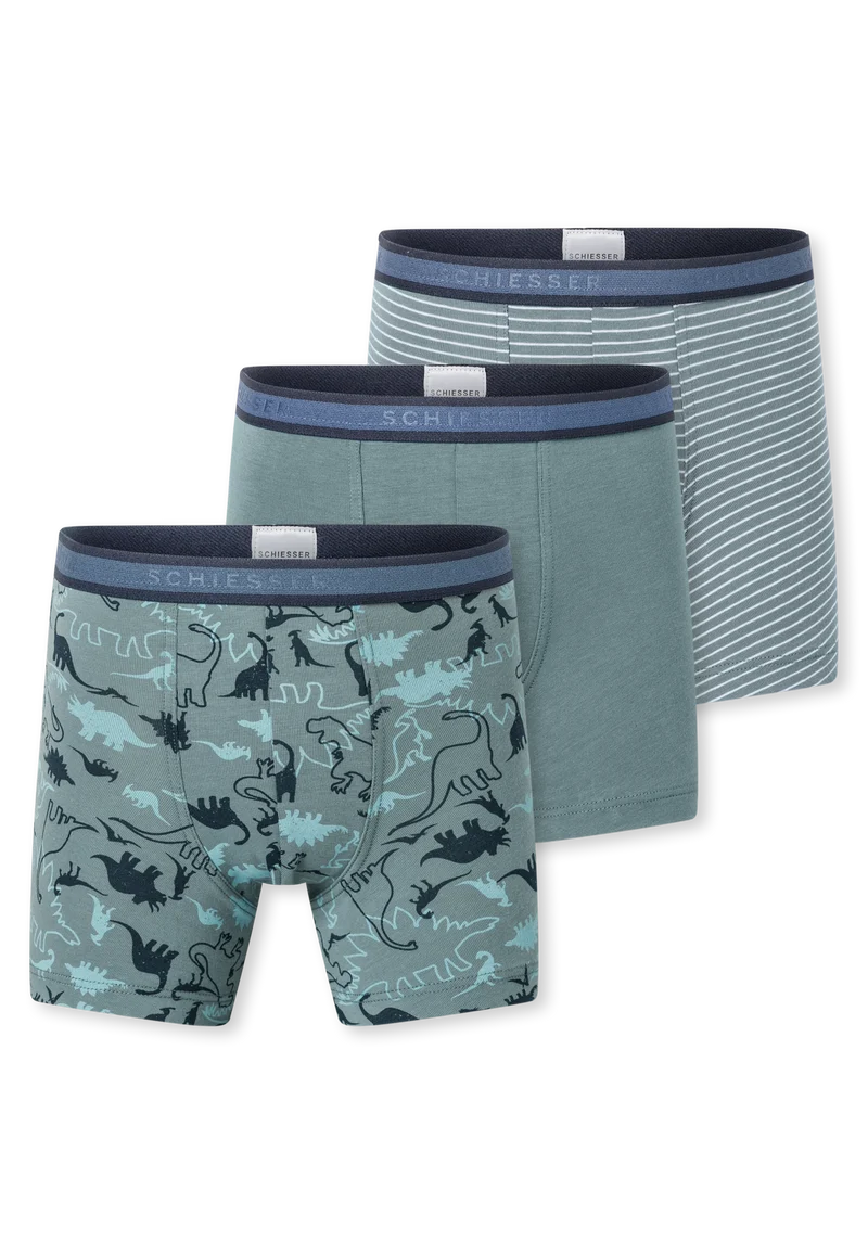 Shorts 3er-Pack Petrol gemustert - 95/5