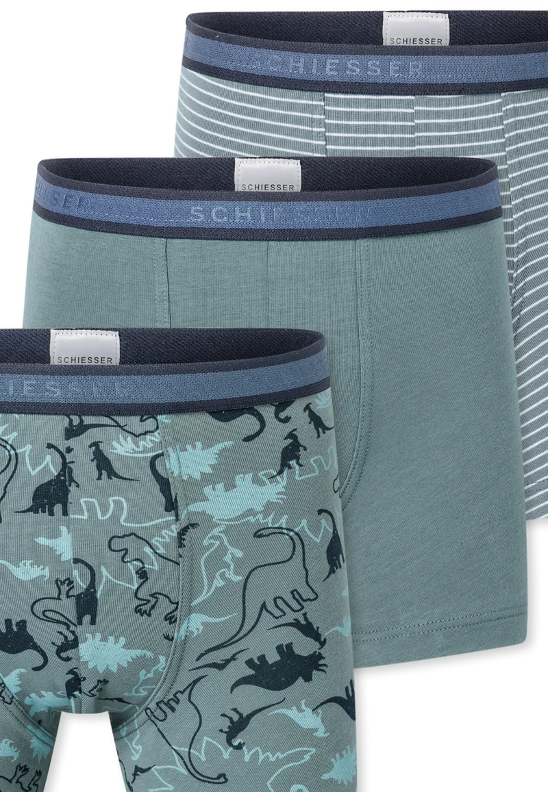 Shorts 3er-Pack Petrol gemustert - 95/5
