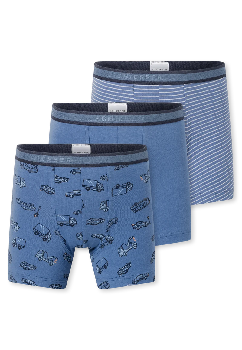 Shorts 3er-Pack Blau gemustert - 95/5