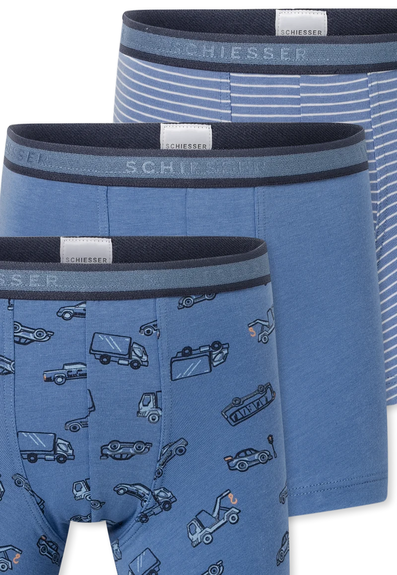 Shorts 3er-Pack Blau gemustert - 95/5