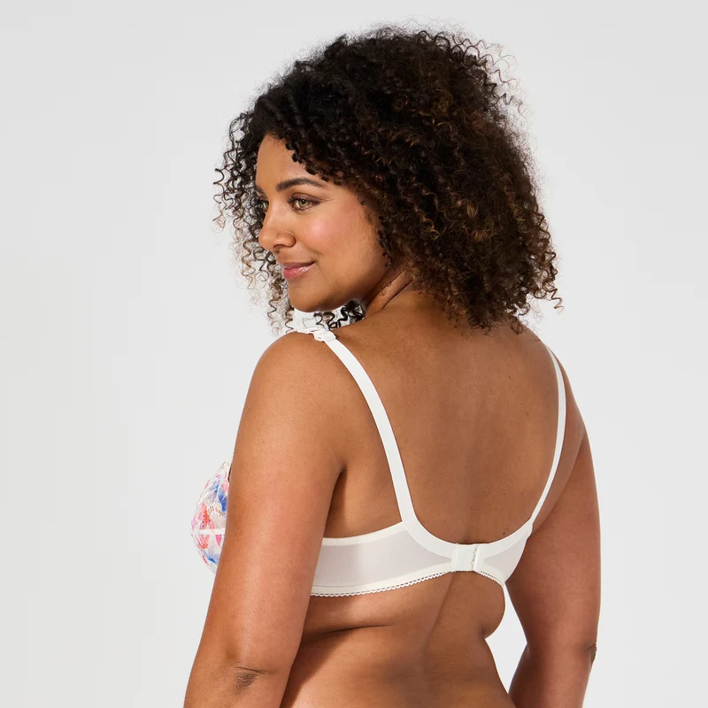 Soutien-gorge emboîtant ivoire imprimé fleurs Luccia swing