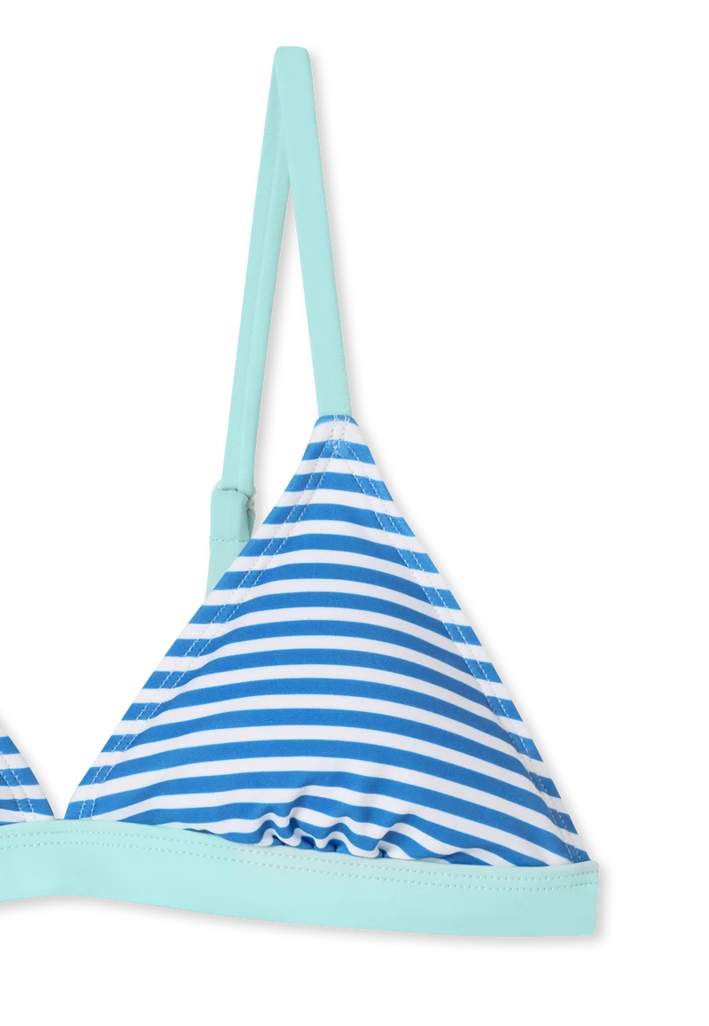 Bikini Blau/Weiss gestreift - Aqua