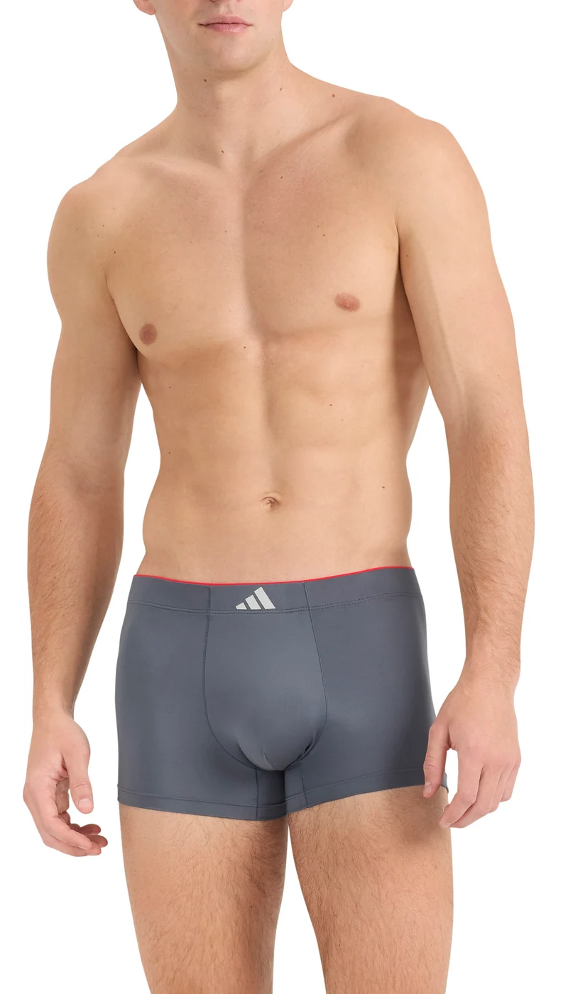 Enge Boxershorts 3er-Pack Grau/Schwarz - ADIDAS