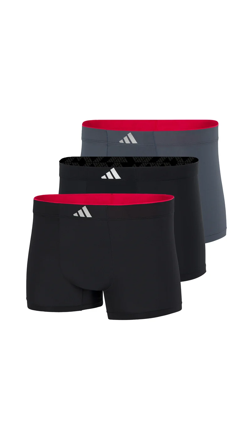 Enge Boxershorts 3er-Pack Grau/Schwarz - ADIDAS