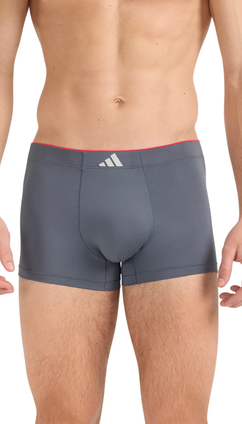 Enge Boxershorts 3er-Pack Grau/Schwarz - ADIDAS