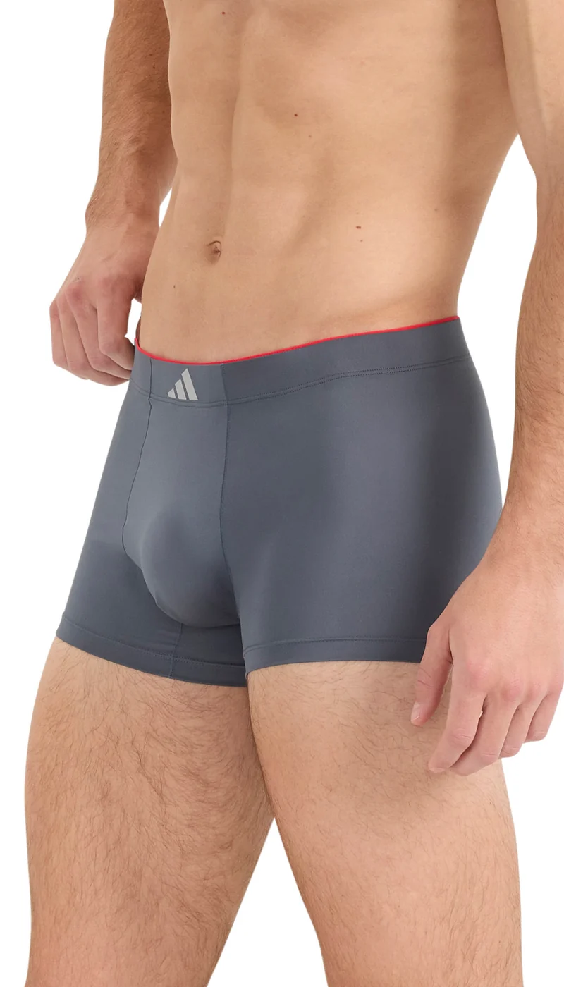 Enge Boxershorts 3er-Pack Grau/Schwarz - ADIDAS