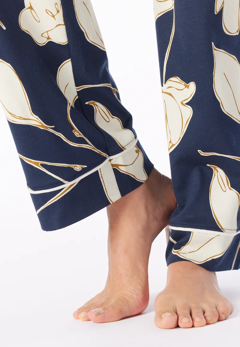 Schlafanzug Dunkelblau gemustert - Comfort Nightwear
