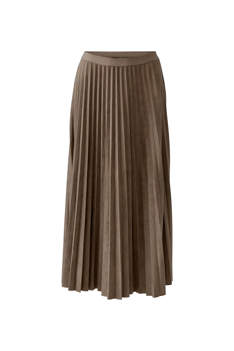 Jupe longue plissée à taille haute
