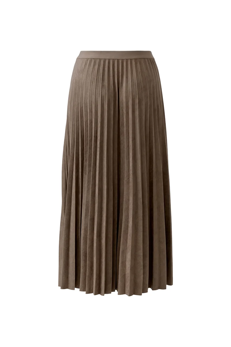 Jupe longue plissée à taille haute