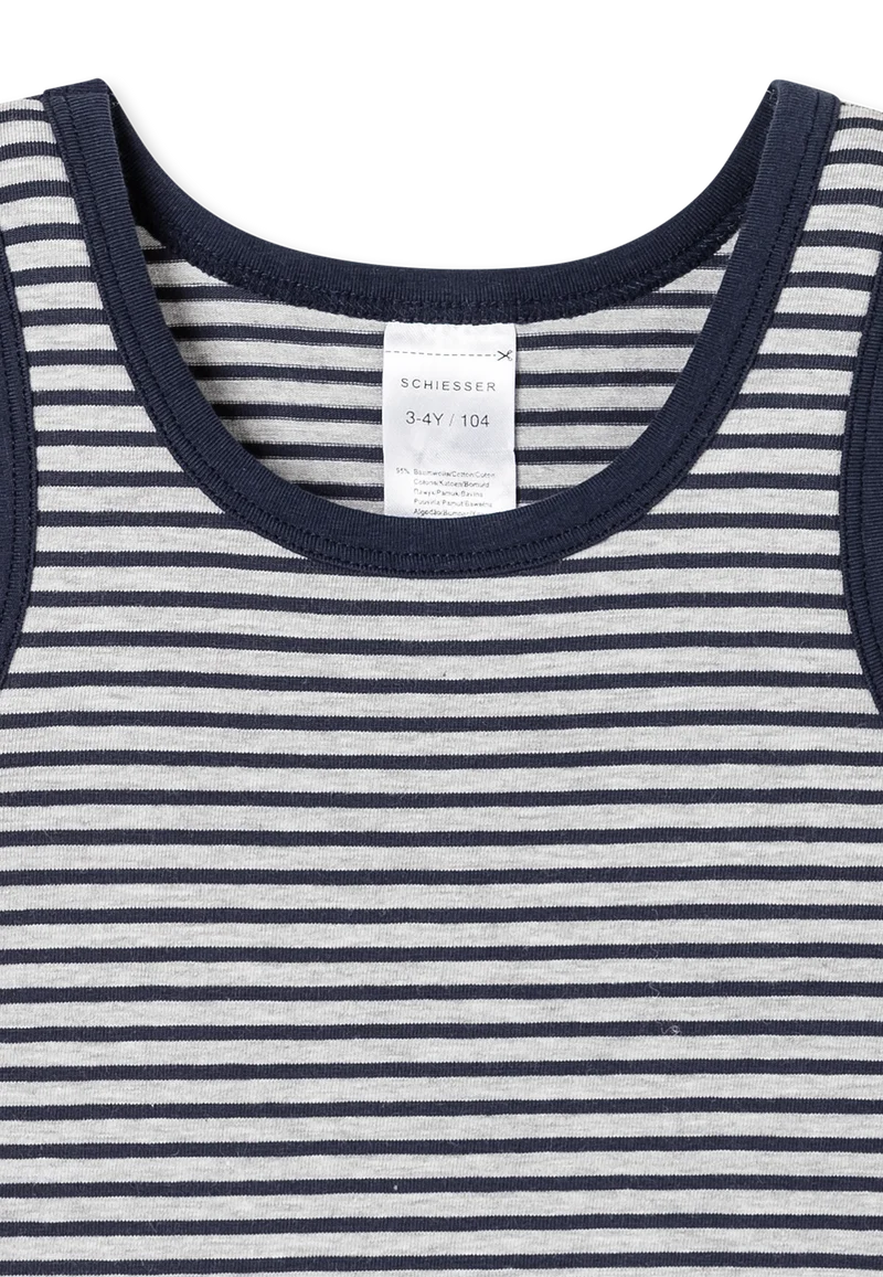 Unterhemd Dunkelblau/Weiss gestreift - 95/5