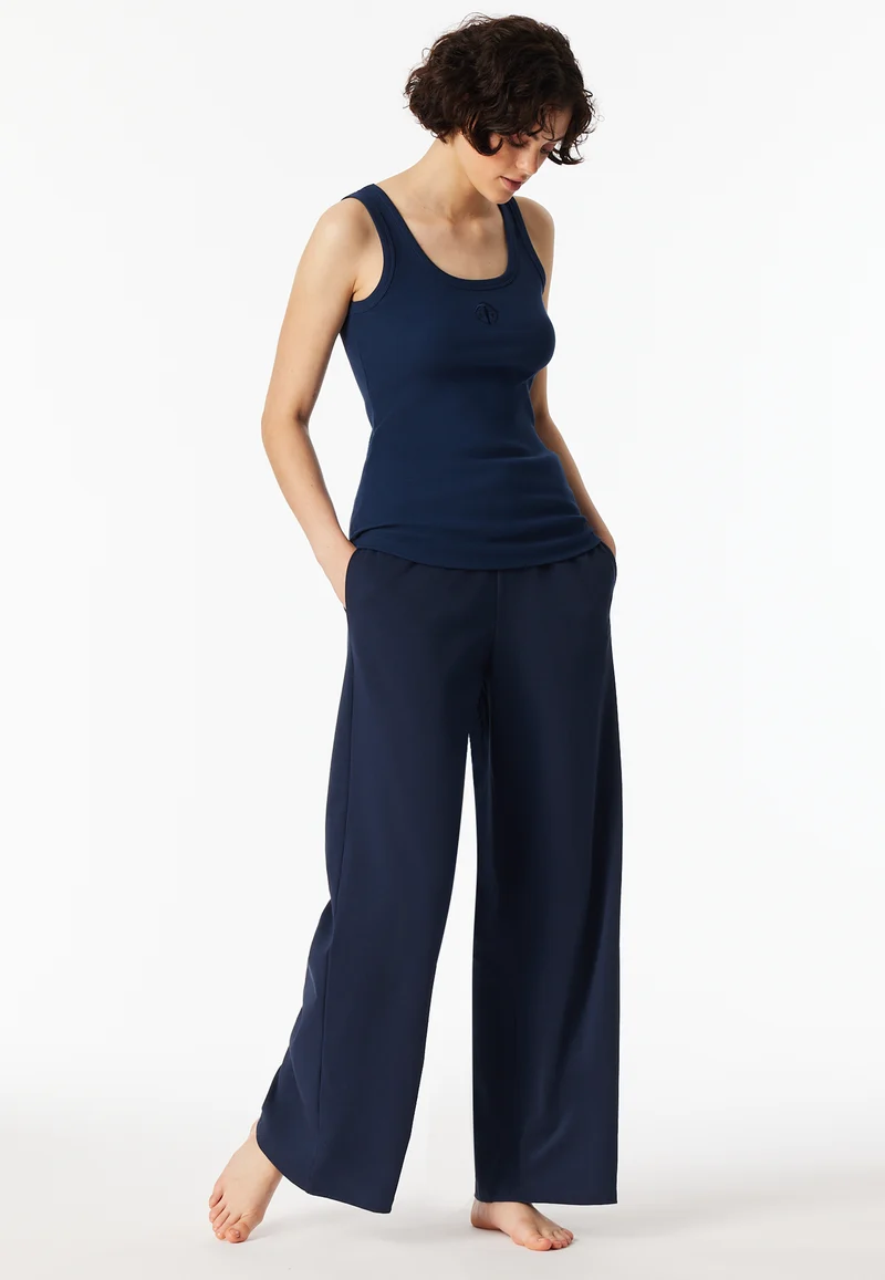 Tank Top Doppelripp Dunkelblau - SCHIESSER 150 Years