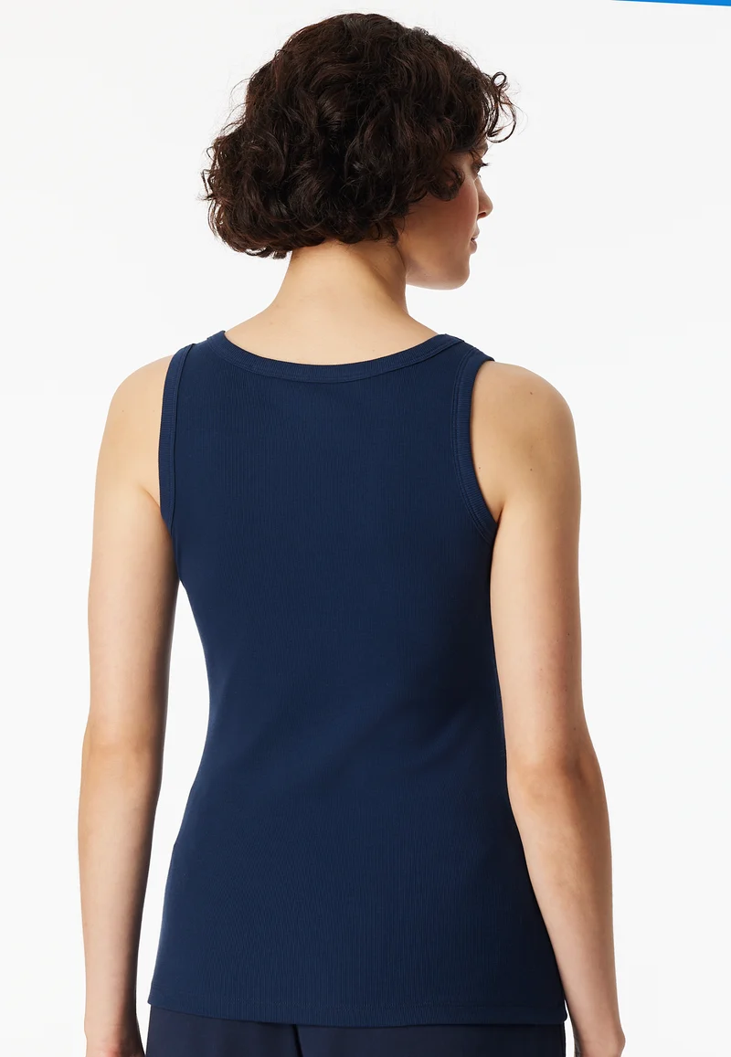 Tank Top Doppelripp Dunkelblau - SCHIESSER 150 Years