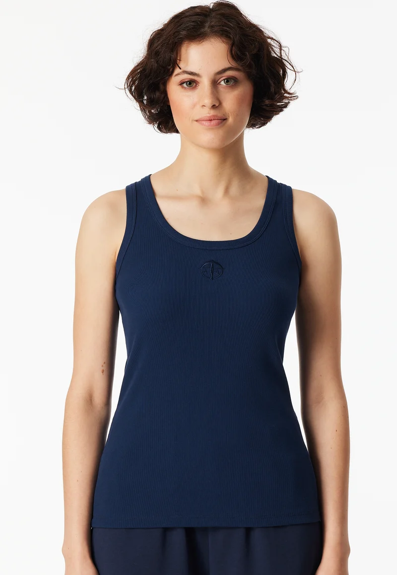 Tank Top Doppelripp Dunkelblau - SCHIESSER 150 Years