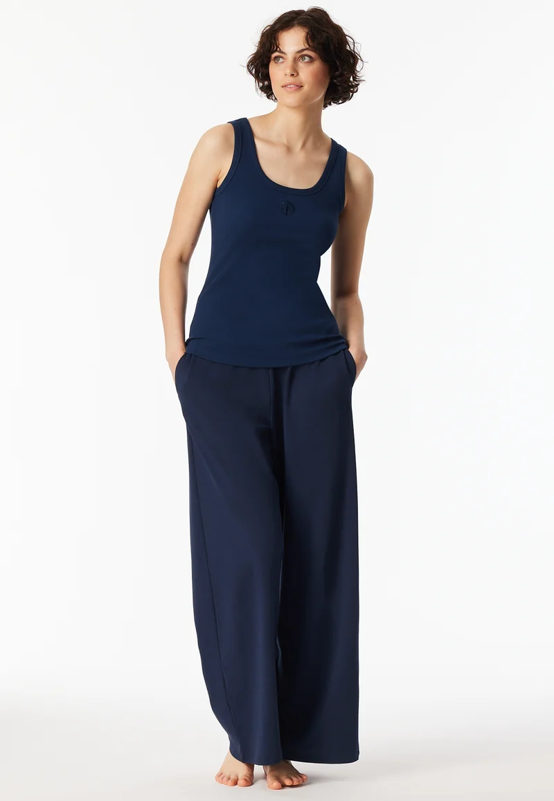 Tank Top Doppelripp Dunkelblau - SCHIESSER 150 Years