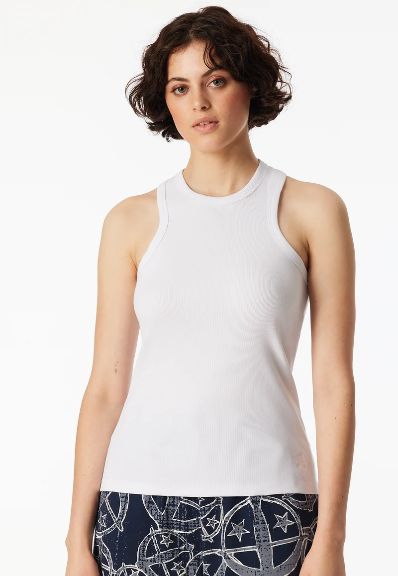 Tank Top Doppelripp Weiss - SCHIESSER 150 Years