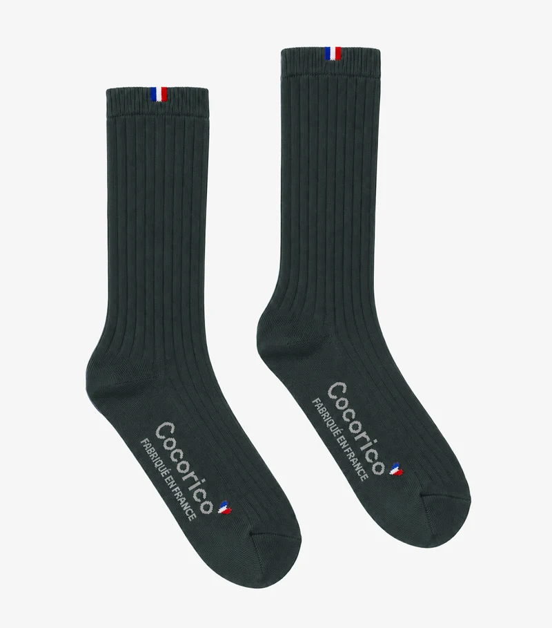 Chaussettes Homme en Laine Vert
