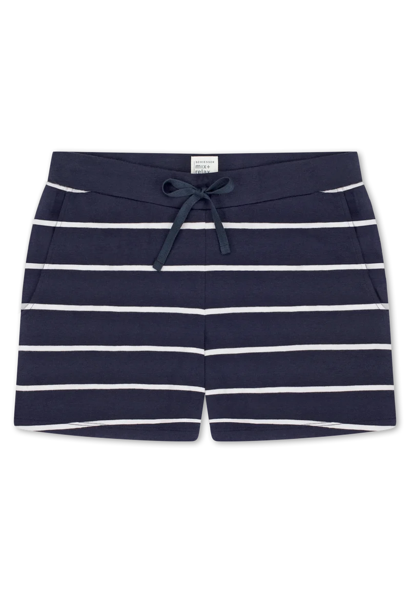 Hose kurz Dunkelblau/Weiss gestreift - Mix+Relax