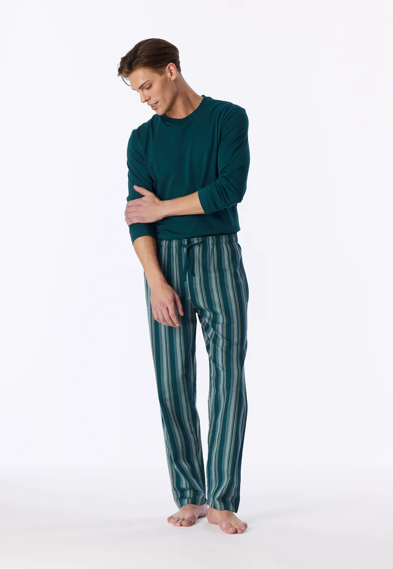 Hose Petrol/Blau gestreift - Mix+Relax
