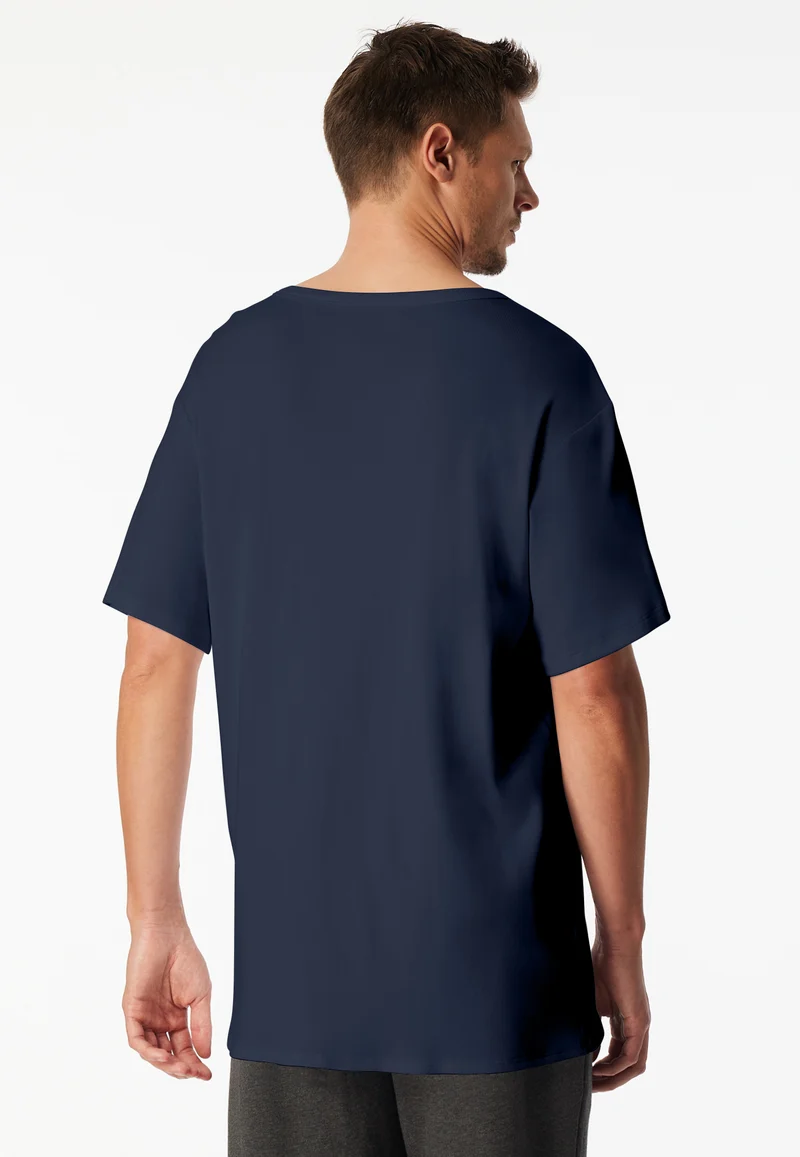 T-Shirt Doppelripp Dunkelblau - SCHIESSER 150 Years