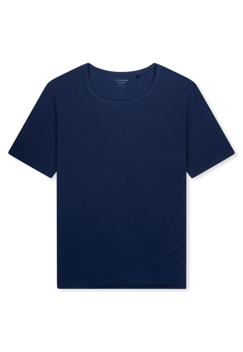 T-Shirt Doppelripp Dunkelblau - SCHIESSER 150 Years