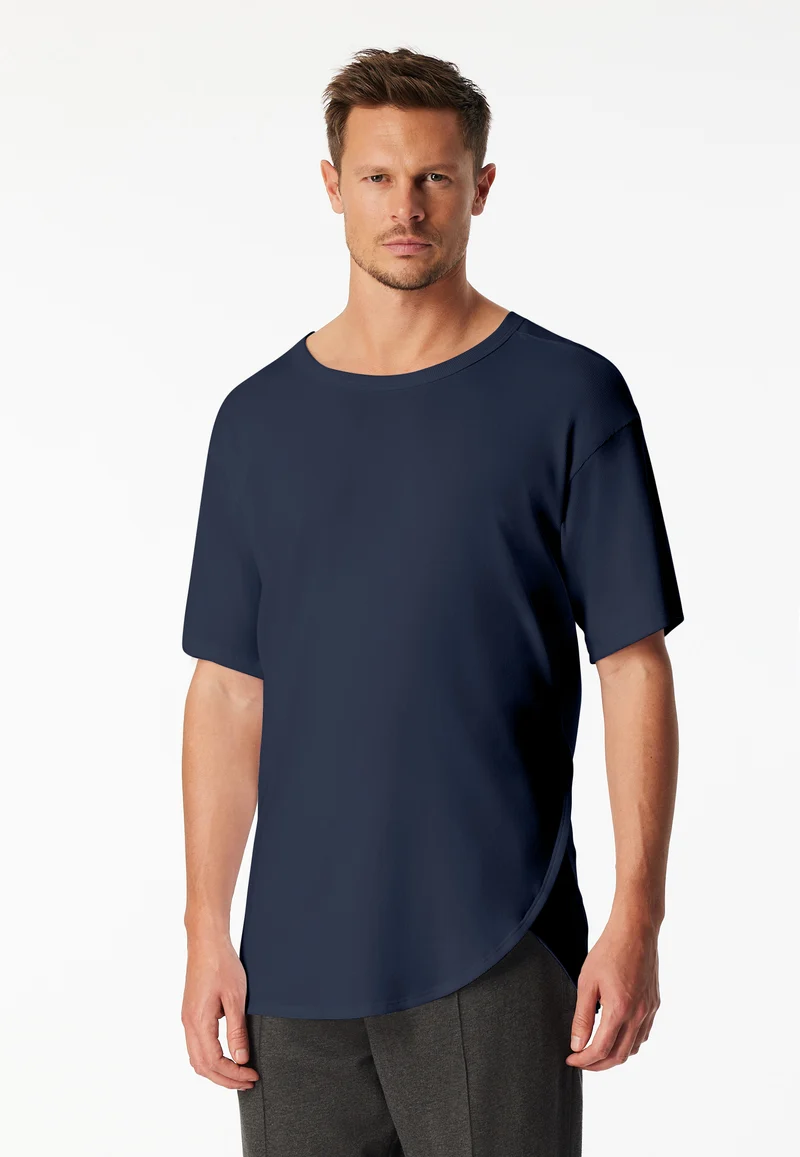 T-Shirt Doppelripp Dunkelblau - SCHIESSER 150 Years