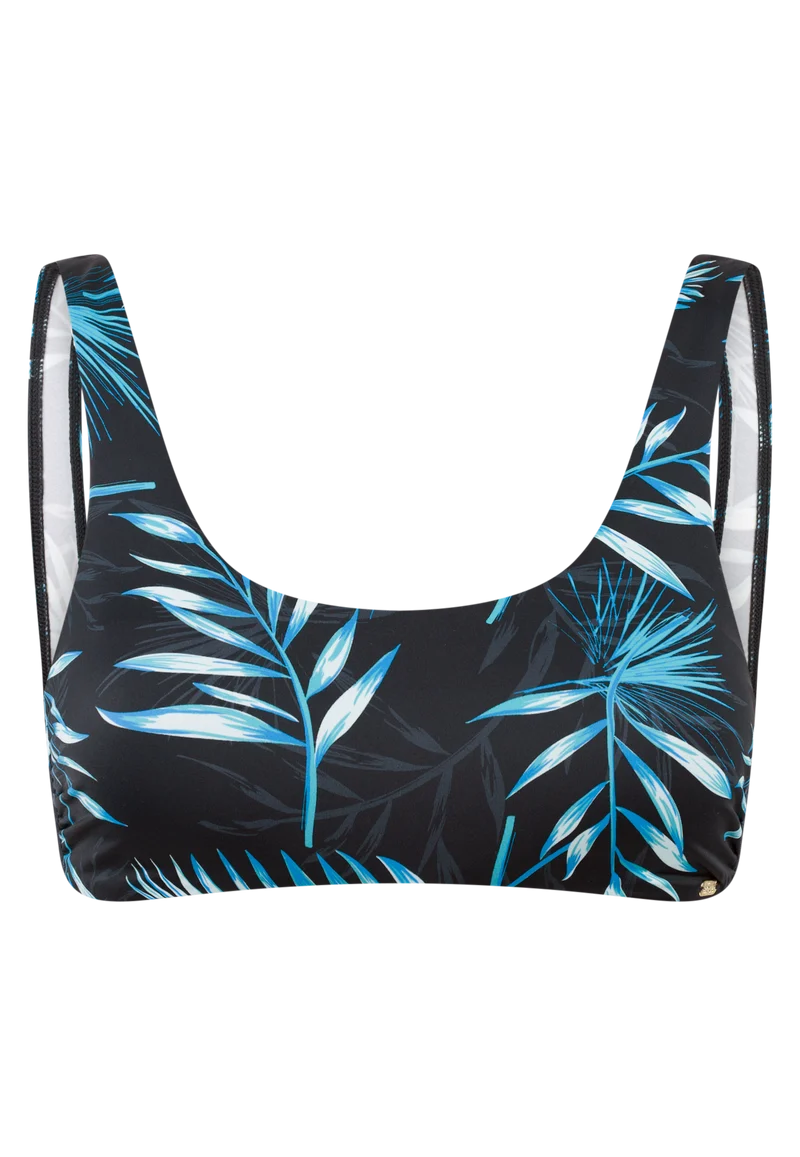 Bikini-Top Blau gemustert - Aqua