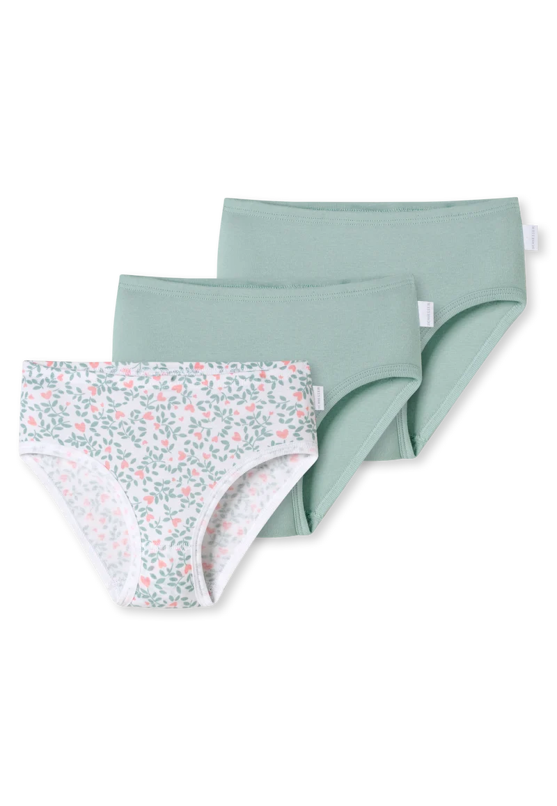 Slip Feinripp 3er-Pack Mint/Weiss - Fine Rib