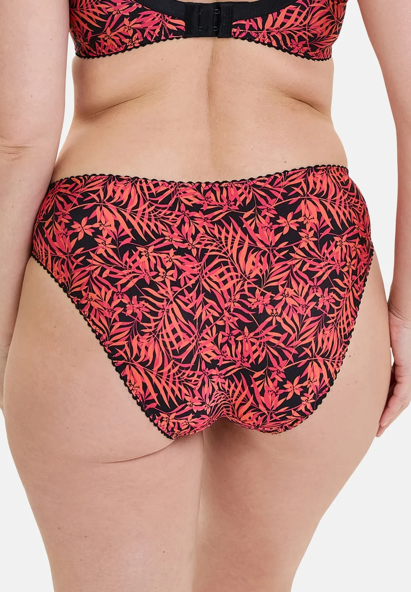 Slip Amélie Print Feuillage Corail