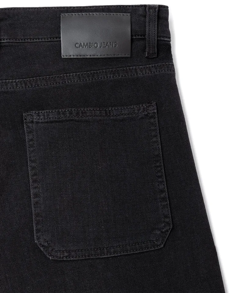 Jeans à jambes larges et poches ornées Ada