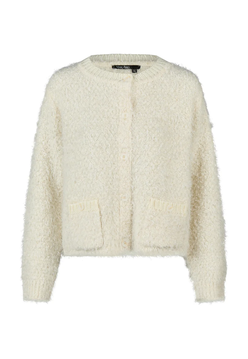 Cardigan texturé à poches plaquées