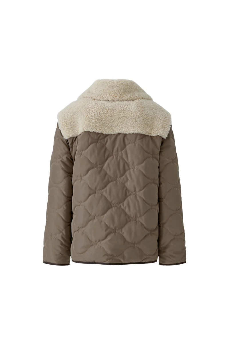 Veste réversible à col bouclé