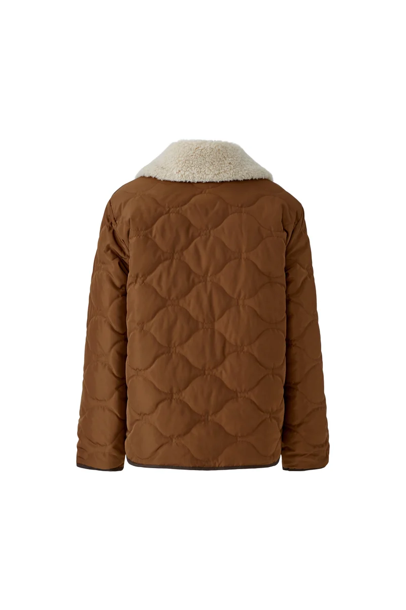Veste réversible à col bouclé