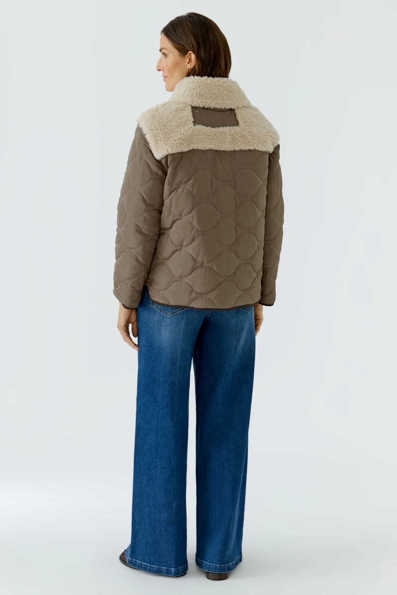 Veste réversible à col bouclé